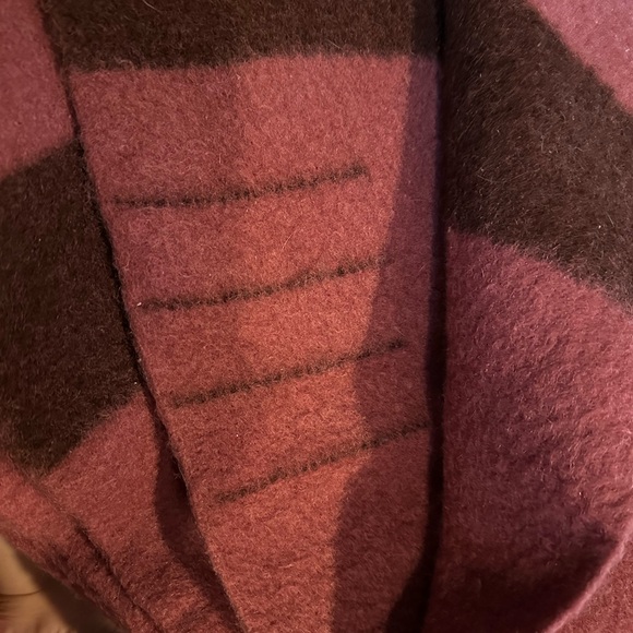 Early's Witney Point Berry/Black Stripes BLANKET/ VTG 50's Made in England 4 - Picture 3 of 3